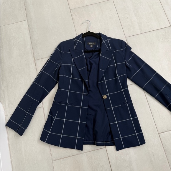 Halogen Split Sleeve Blazer in Blue xxs - Picture 2 of 3